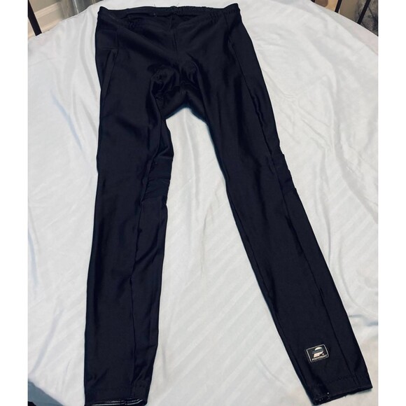 USA Made Unisex Cushion Padded Performance Bike Cycling Tights Leggings XL Black - Picture 1 of 10